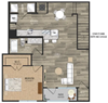 One bedroom floor plan